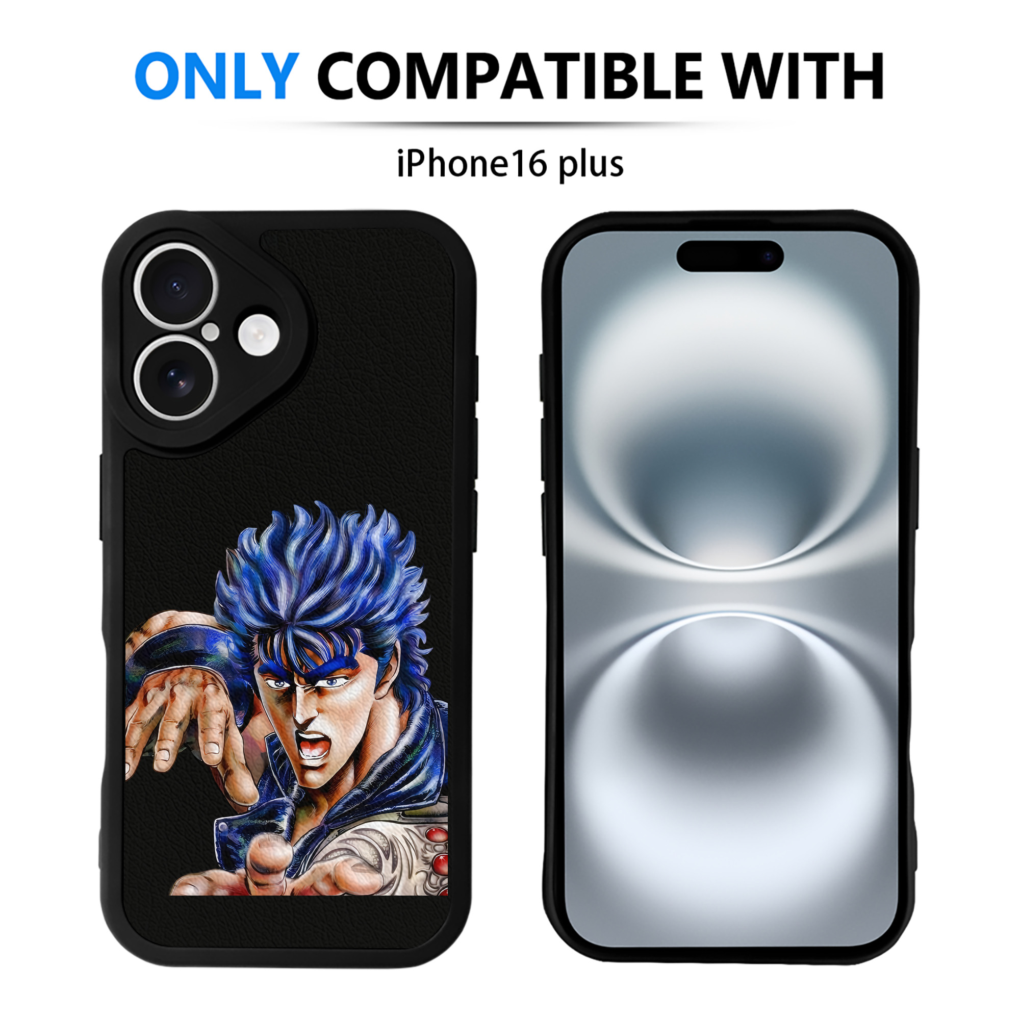 （画像用） 北斗の拳 Fist of the North Star 【iPhone 16シリーズ対応】シリコンスマホケース（レザー調） 材質：シリコン